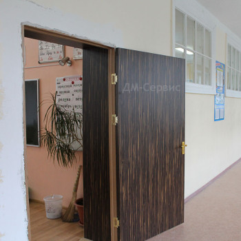 Дверь облицованная пластиком в школьный кабинет