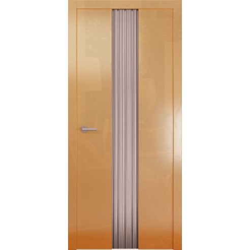 Межкомнатная глянцевая дверь «Avorio-3 Матовое» (со стеклом)