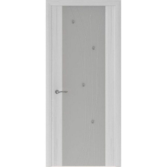 Межкомнатная шпонированная дверь «Murano-1 Матовое» (со стеклом)