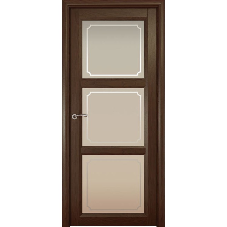 Межкомнатная шпонированная дверь «Optima-3 Рамка» (со стеклом)