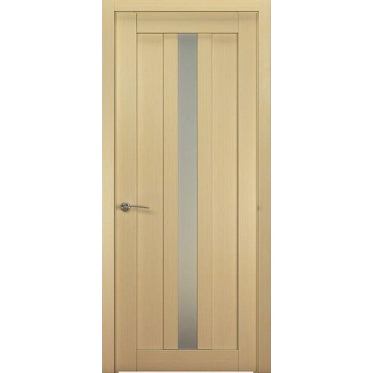 Межкомнатная шпонированная дверь «Ника-2 Белая» (со стеклом)