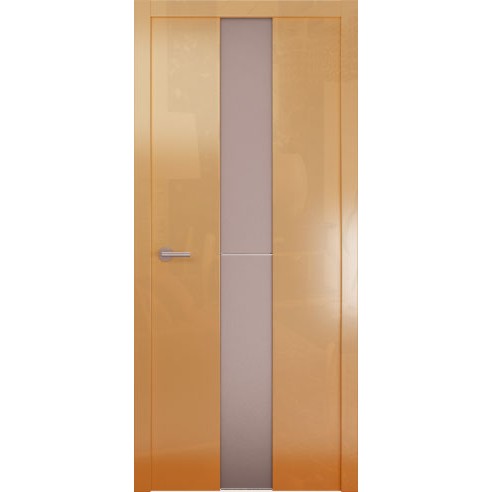 Межкомнатная глянцевая дверь «Avorio-4 Матовое» (со стеклом)