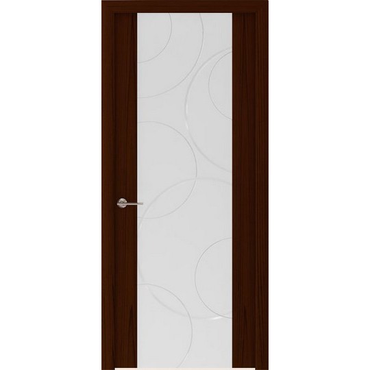 Межкомнатная шпонированная дверь «Capri-1 Белое» (со стеклом)