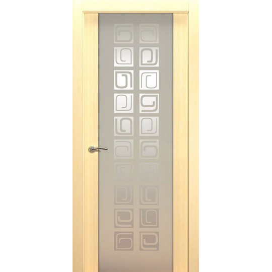 Межкомнатная шпонированная дверь «Concept P Белый» (со стеклом)