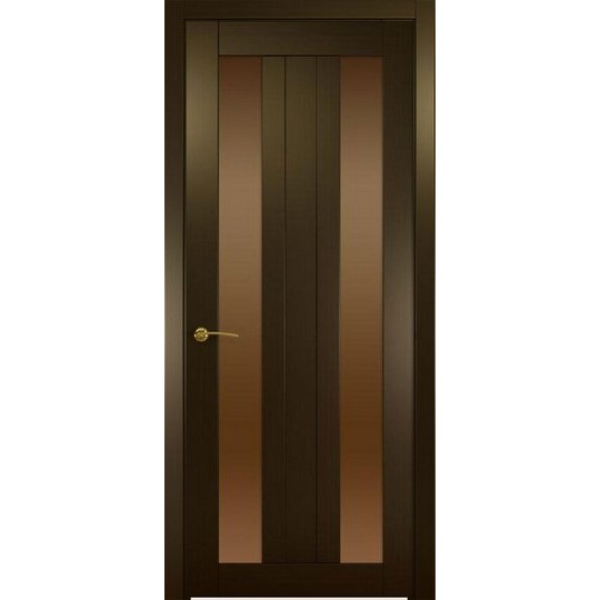 Межкомнатная шпонированная дверь «Ника-3 Бронза» (со стеклом)