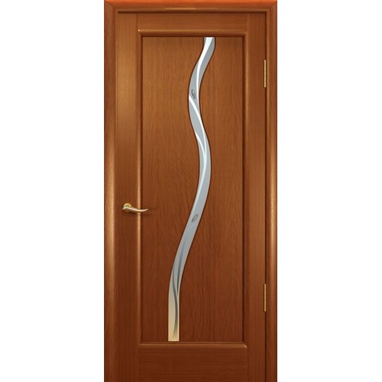 Межкомнатная шпонированная дверь «Новая волна (Z)» (со стеклом)