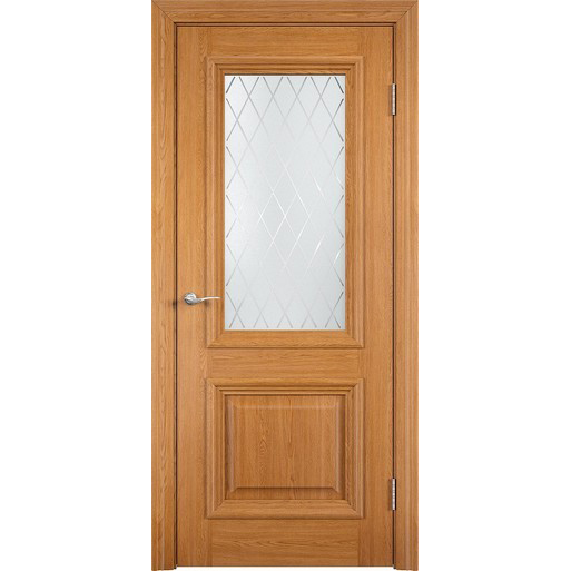 Межкомнатная дверь с натуральным шпоном «Прованс ДО» (со стеклом)