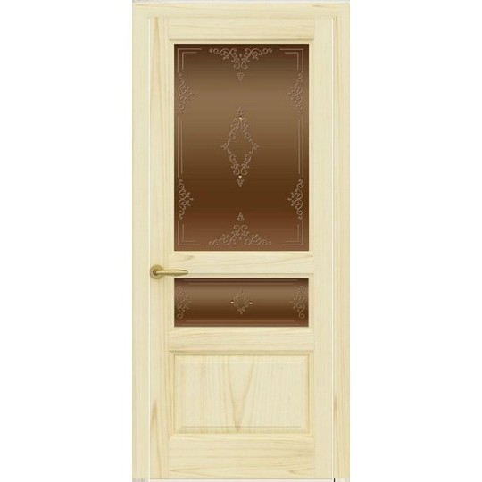 Дверь с натуральным шпоном «Марсель Бронза» (со стеклом)