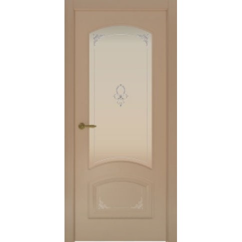 Межкомнатная дверь с эмалью «Flora 4 Белая» (со стеклом)
