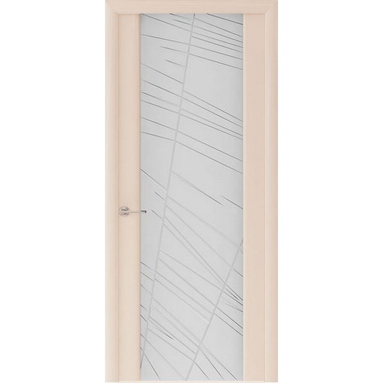 Межкомнатная шпонированная дверь «Capri-2 Белое» (со стеклом)