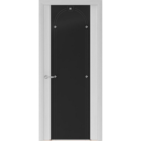 Межкомнатная шпонированная дверь «Murano-3 Черное» (со стеклом)