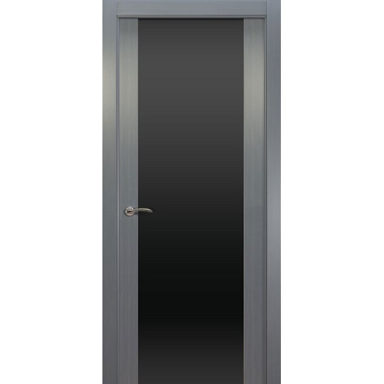 Межкомнатная шпонированная дверь «De Vesta P Черный» (со стеклом)