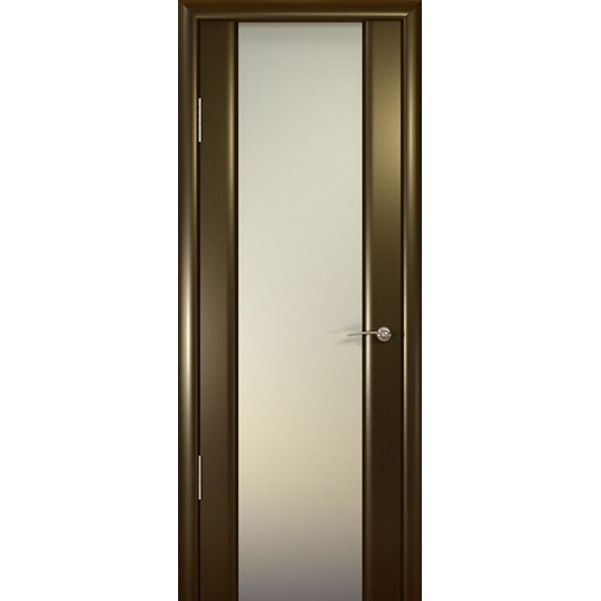 Межкомнатная шпонированная дверь «Шторм-3 Белый» (со стеклом)