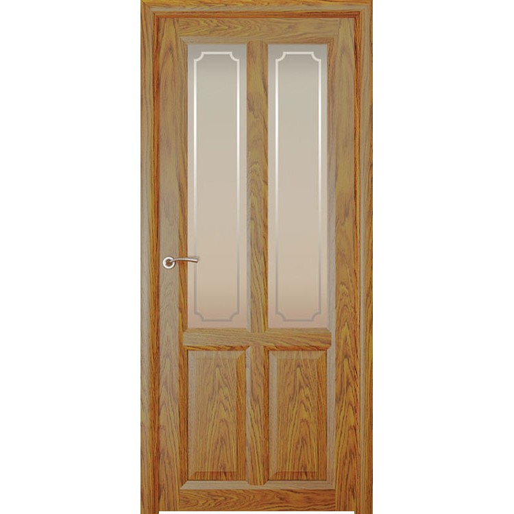 Межкомнатная шпонированная дверь «Optima-4 Рамка» (со стеклом)