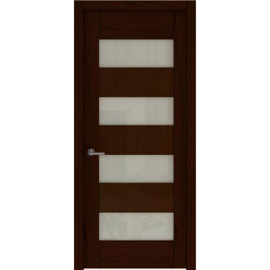 Межкомнатная шпонированная дверь «Rona-1 Белая» (со стеклом)