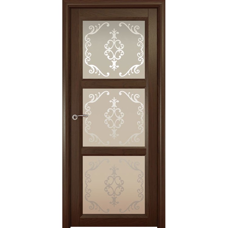 Межкомнатная шпонированная дверь «Optima-3 Ажур» (со стеклом)