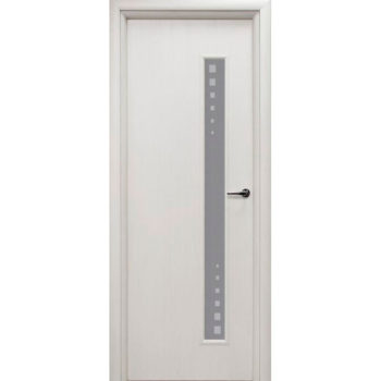 Межкомнатная дверь из вспененного ПВХ (со стеклом, белая)