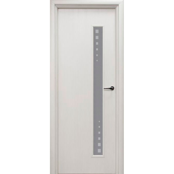 Межкомнатная дверь из вспененного ПВХ (со стеклом, белая)