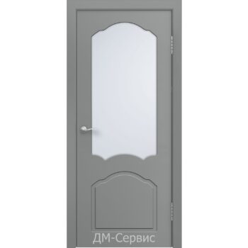 Крашенная дверь эконом класса «Каролина» со стеклом