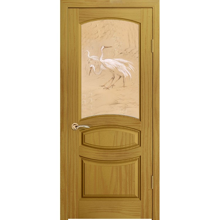 Межкомнатная шпонированная дверь «Изабелла Эстетика» (со стеклом)