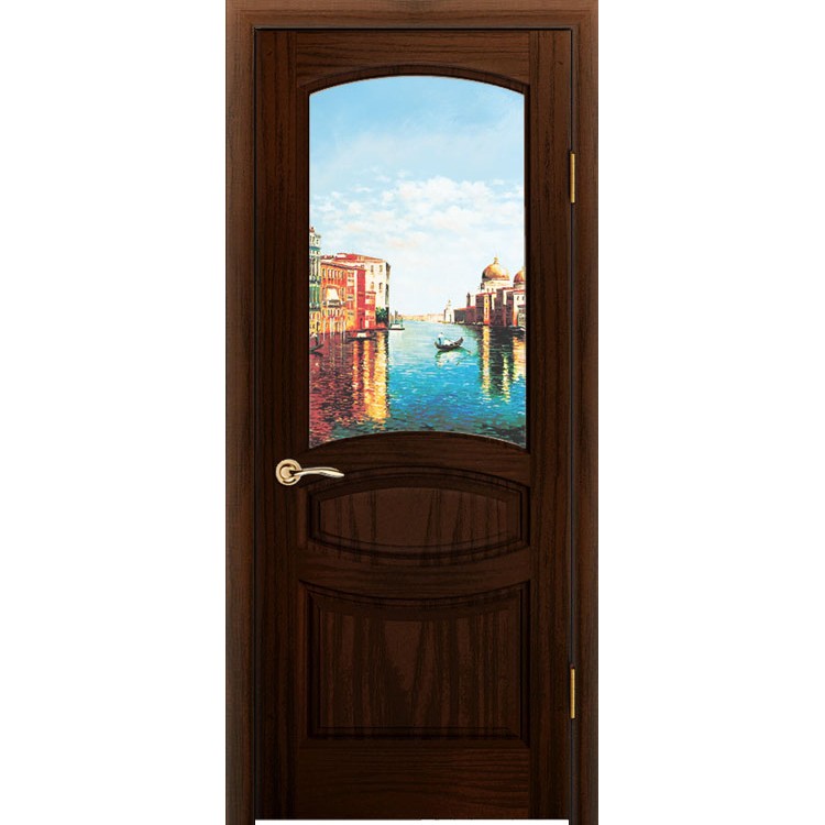Межкомнатная шпонированная дверь «Изабелла Венеция» (со стеклом)