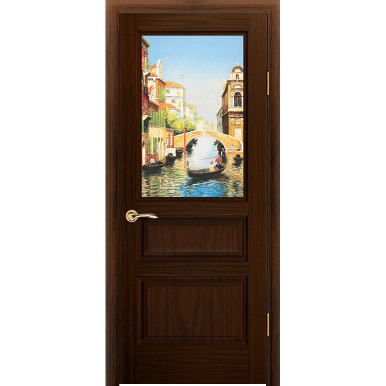 Межкомнатная шпонированная дверь «Марсель Соната» (со стеклом)