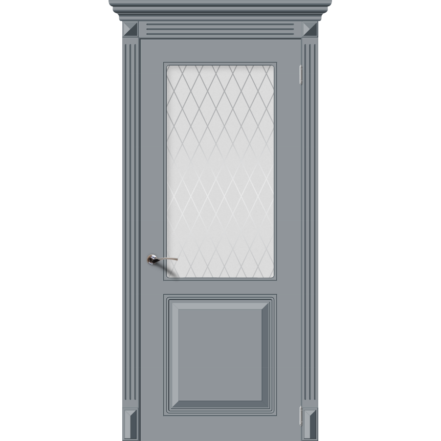 Межкомнатная дверь эмаль классика «Блюз» (со стеклом)