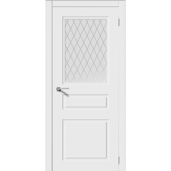 Межкомнатная дверь эмаль неоклассика «Трио-Н» (со стеклом)