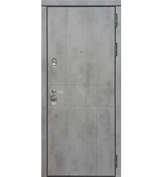 Входная металлическая дверь "МД 48" бетон тёмный/бетон светлый