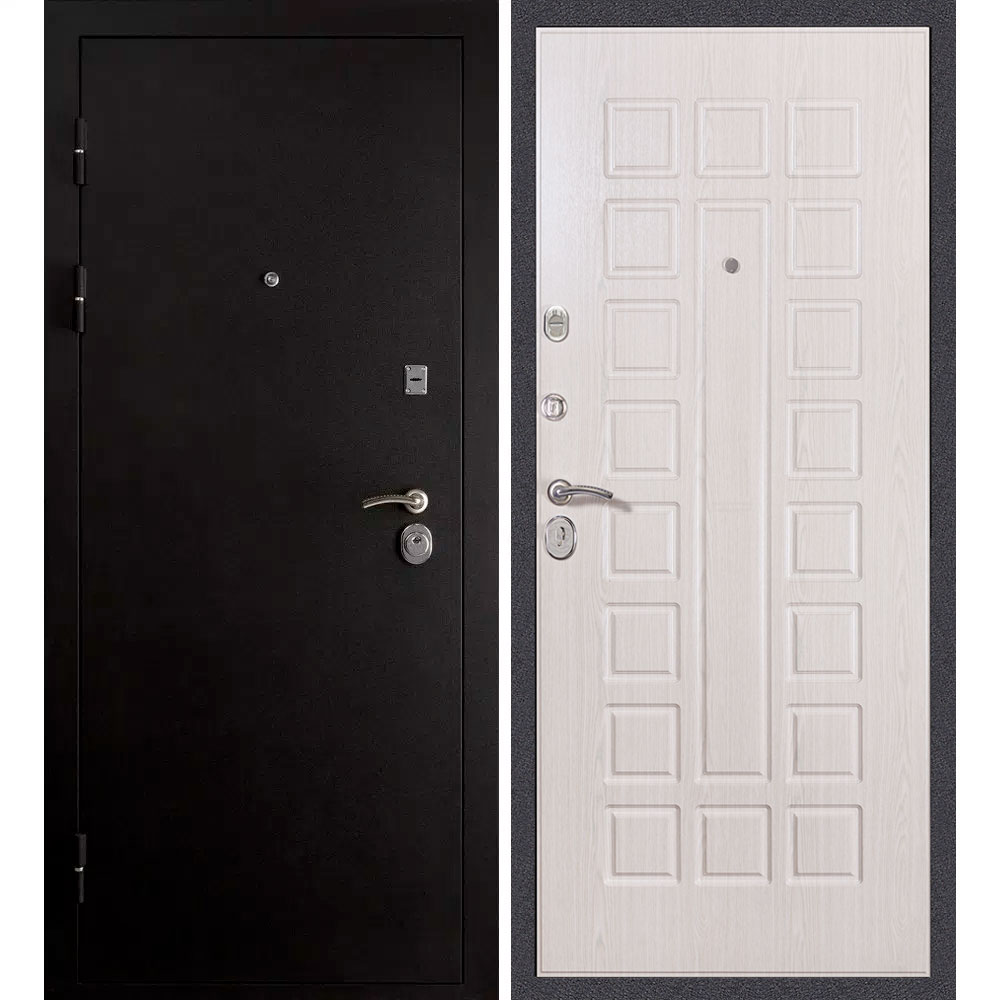 Входная металлическая дверь «МД-24» (беленый дуб)