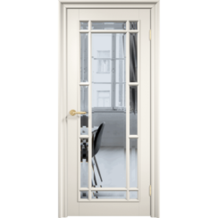 Межкомнатная дверь эмаль классика премиум «Англия 13» (со стеклом)