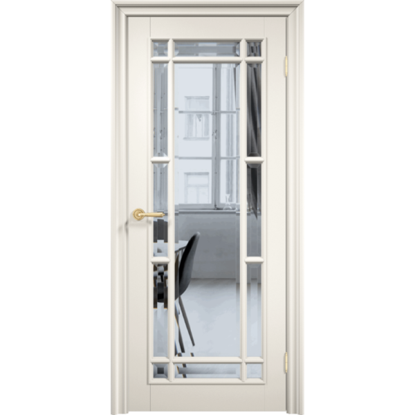 Межкомнатная дверь эмаль классика премиум «Англия 13» (со стеклом)