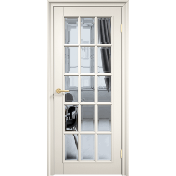 Межкомнатная дверь эмаль классика премиум «Англия 15» (со стеклом)