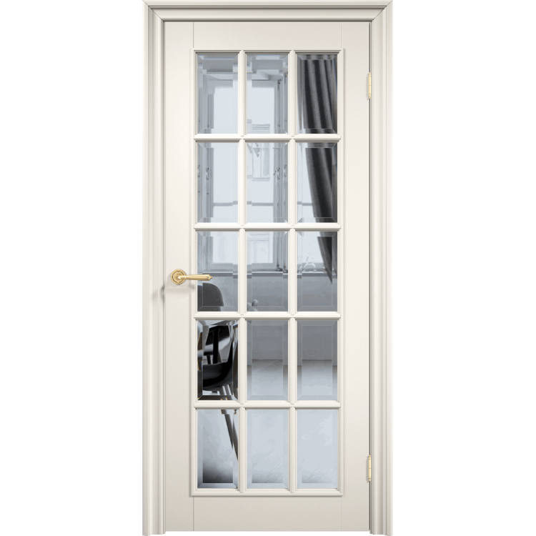 Межкомнатная дверь эмаль классика премиум «Англия 15» (со стеклом)