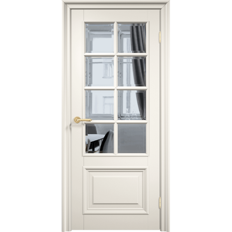 Межкомнатная дверь эмаль классика премиум «Англия 8» (со стеклом)