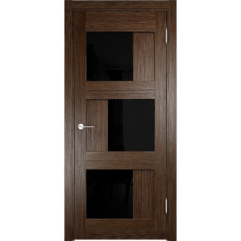 Дверь «Eldorf Баден 10 ДО» с 3D покрытием лакобель чёрное