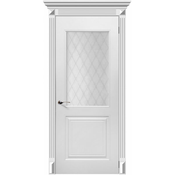 Межкомнатная дверь эмаль классика фреза «Форте» (со стеклом)