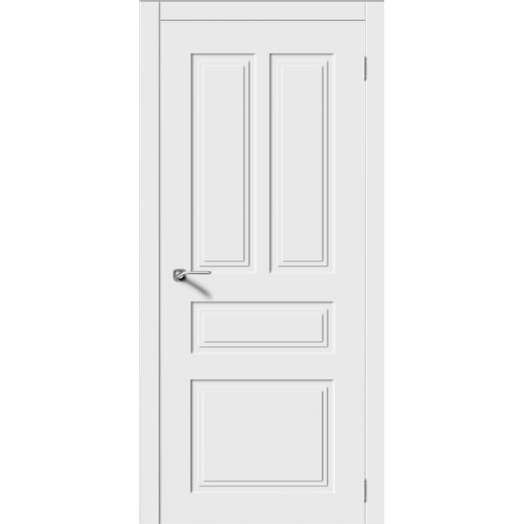 Межкомнатная дверь эмаль неоклассика «Квадро-5» (глухая)