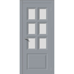 Межкомнатная дверь эмаль неоклассика «Квадро-1» (со стеклом)