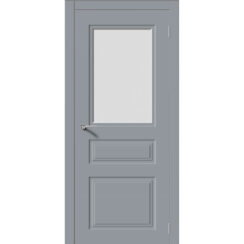 Межкомнатная дверь эмаль неоклассика «Квадро-4» (со стеклом)