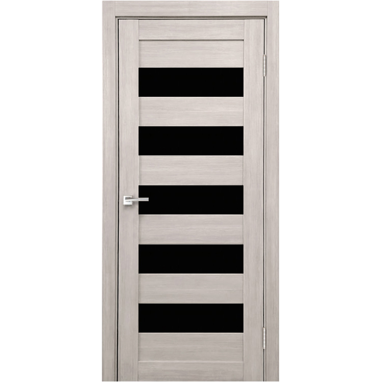 Межкомнатная дверь экошпон Х-4 лакобель чёрное