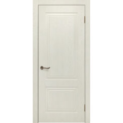 Межкомнатная дверь «Сити 5 RAL 9001» натуральный шпон (глухая)