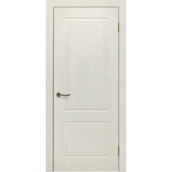 Межкомнатная дверь «Сити 5 RAL 9001» натуральный шпон (глухая)