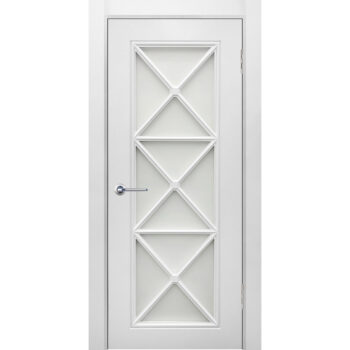 Межкомнатная дверь эмаль классика фреза «Британия 2» (со стеклом)
