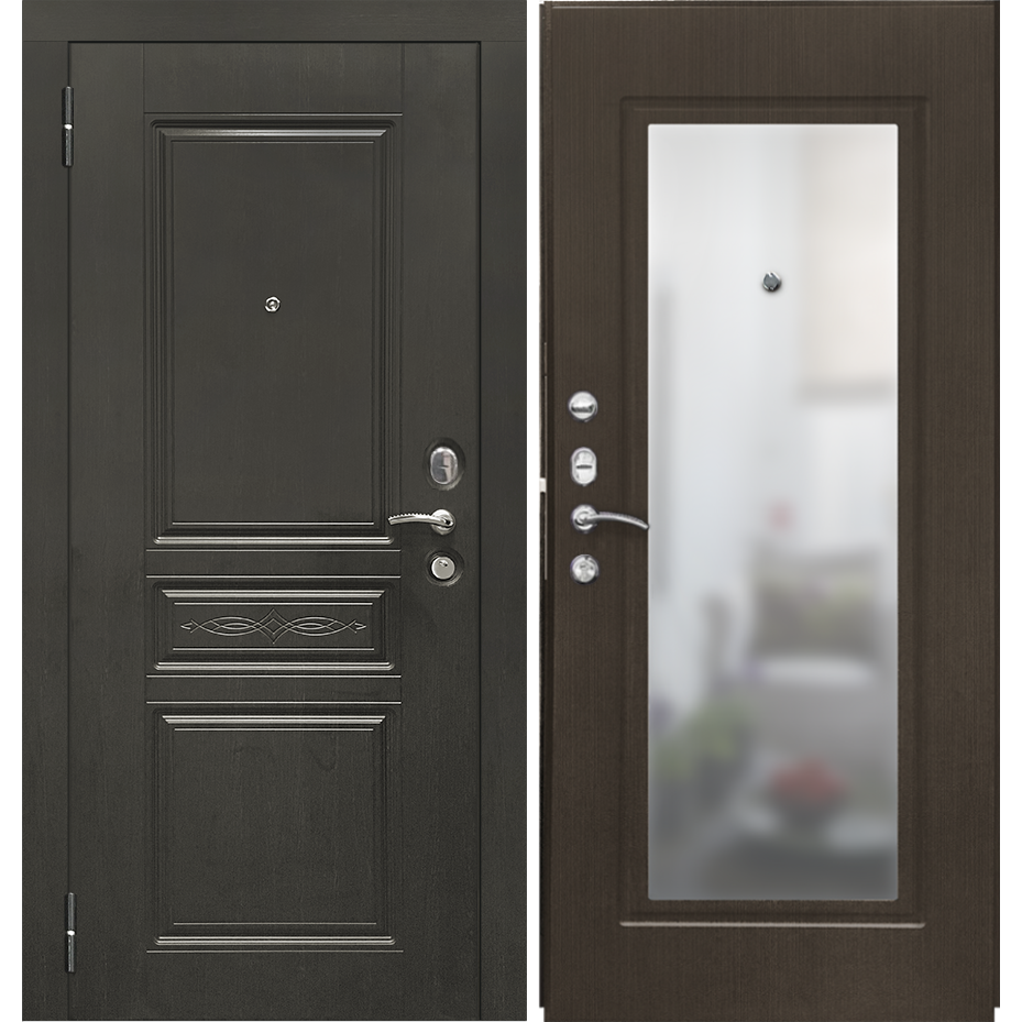 Входная металлическая дверь SD Prof-10 Троя-Зеркало