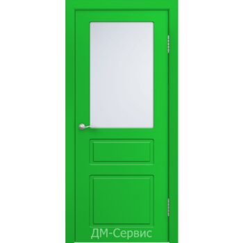Крашенная дверь эконом класса «Марсель 3» со стеклом