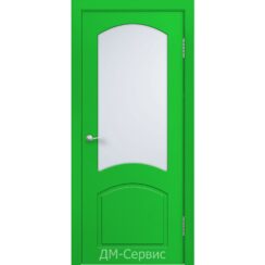 Крашенная дверь эконом класса «Наполеон» со стеклом