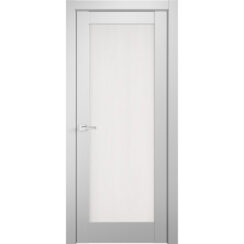 Межкомнатная дверь ренолит «Аляска 10» (плоская филёнка, со стеклом)