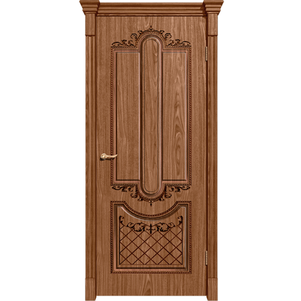 Межкомнатная дверь «Муар» натуральный шпон, 3D фрезеровка (глухая)
