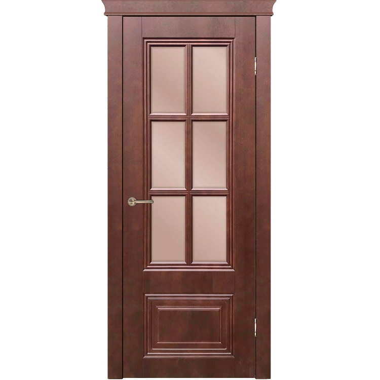 Межкомнатная дверь «Оптима» натуральный шпон (со стеклом)
